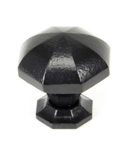 Black Octagonal Cabinet Knob - Large
