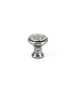 Pewter Hammered Cabinet Knob - Small