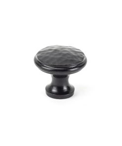 Black Hammered Cabinet Knob - Medium