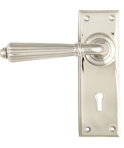Polished Nickel Hinton Lever Lock Set
