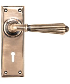 Polished Bronze Hinton Lever Lock Set