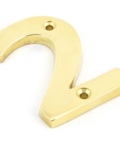 Polished Brass Numeral 2