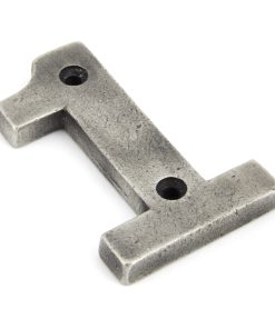 Antique Pewter Numeral 1
