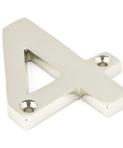 Polished Nickel Numeral 4