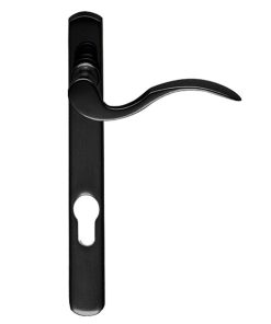 Scroll Lever On Narrowplate - Lock Euro Profile (92Mm C/C) On1 Right Hand Blk (Black)
 Black 208Mm X 25Mm