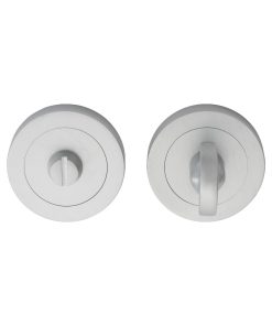 Turn & Release On Concealed Fix Round Rose  (4.9 X 80Mm Longer Spindle) Satin Chrome 51Mm
