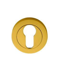 Escutcheon - Euro Profile On Concealed Fix Round Rose Polished Brass 51Mm