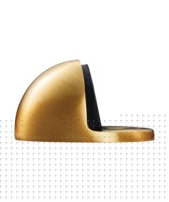 Floor Mounted Oval Doorstop Satin Brass