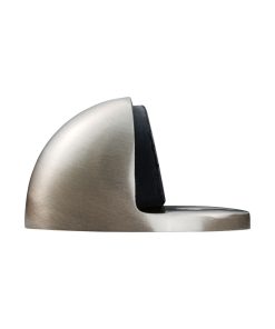 Floor Mounted Oval Doorstop Satin Nickel 32Mm