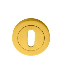 Escutcheon - Lock Profile On Concealed Fix Round Rose Polished Brass 51Mm