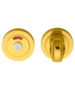 Turn & Release With Indicator On Concealed Fix Round Rose (4.9 X 67Mm Spindle) Polished Brass 51Mm