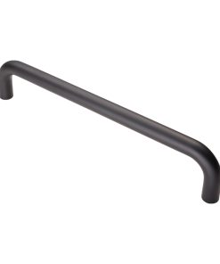 Steelworx 19Mm Dia. D Pull Handle - Bolt Through (300Mm C/C) Matt Black