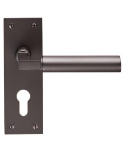 Amiata Lever On Backplate  - Euro 47.5Mm Matt Bronze