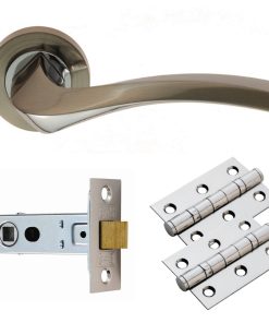 Sines Latch Pack Satin Nickel/Polished Chrome