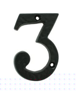 Numeral Face Fix (No 3) Black Antique 76Mm