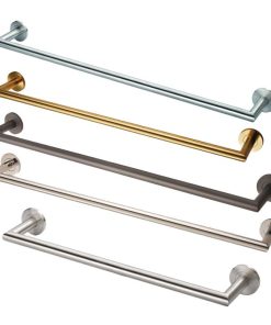 Stainless Steel Single Mitred Towel Rail (400Mm C/C) Bright Stainless Steel