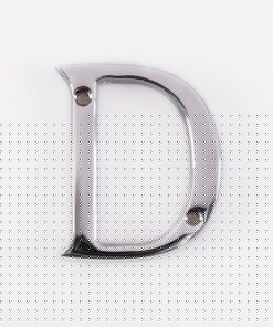 Letter Face Fix (D) Polished Chrome 53Mm