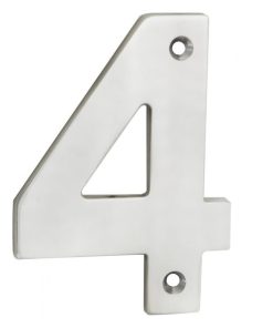 100 X 74 X 5Mm Number 4 - Face Fix G304 Satin Stainless Steel